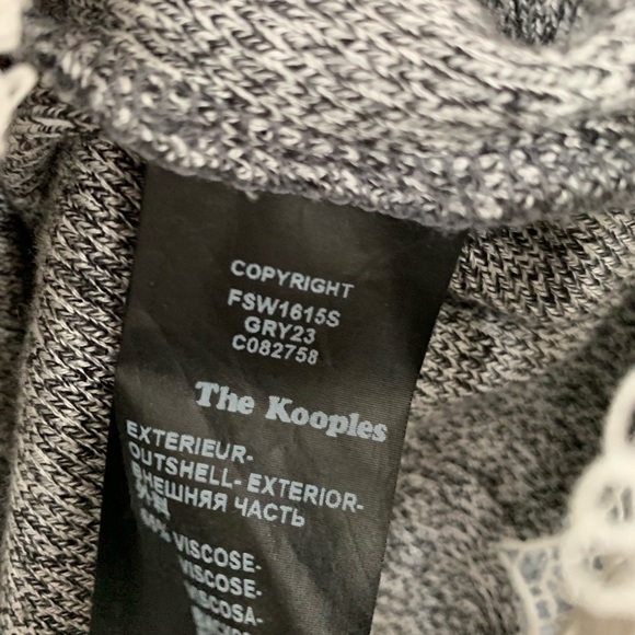 The Kooples soft fleece hoodie with lace, size 1 - Picture 6 of 6